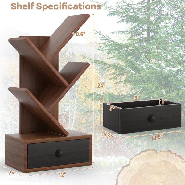 Ebern Designs Cordasia Geometric Storage Bookcase Wayfair